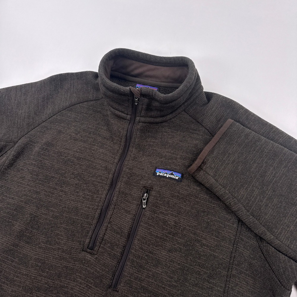 Patagonia Better Sweater Mens XL Brown 1/4 Zip Fleece Pullover Heather 25521